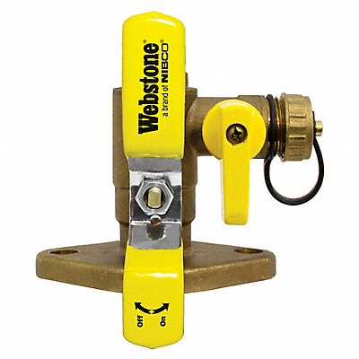 WEBSTONE 40415HV Flange Ball Valve w/Drain 1-1/4 In