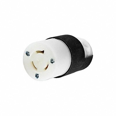 HUBBELL WIRING DEVICE-KELLEMS HBL4579CST Locking Connector Black/White 15 A 250V