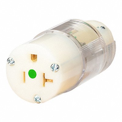 HUBBELL WIRING DEVICE-KELLEMS HBL8319CTST Straight Blade Connector Clear 20 A