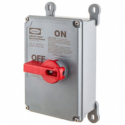 HUBBELL HBLDS33ACNK EnclosedDisconSw Non Fusible 30A NonMetal