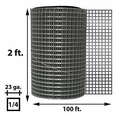 GRAINGER HC424100 Hardware Cloth Galvanized Steel