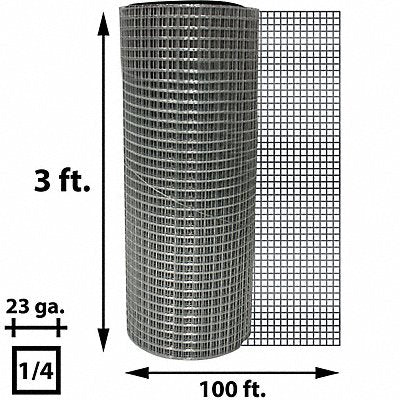 GRAINGER HC436100 Hardware Cloth Galvanized Steel