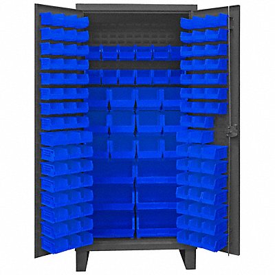 DURHAM MFG HDC361265295 K4903 Bin Cabinet 78 x36 x24 Grey 126BlueBns