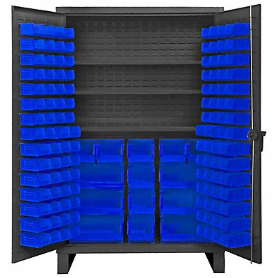 DURHAM MFG HDC481343S5295 K4924 Bin Cabinet 78 x36 x24 Grey 134BlueBns