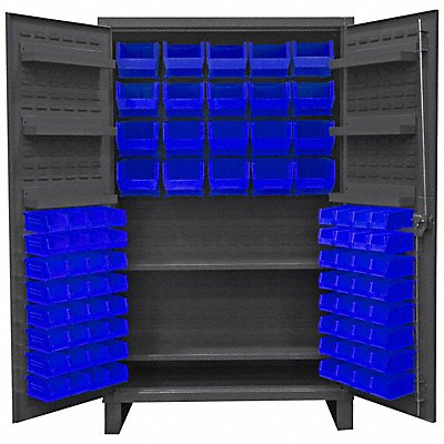 DURHAM MFG HDC48842S6D5295 K4927 Bin Cabinet 78 x48 x24 Grey 84BlueBns