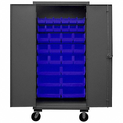DURHAM MFG HDCM36305295 K4880 Bin Cabinet 80 x36 x24 Grey 30BlueBns