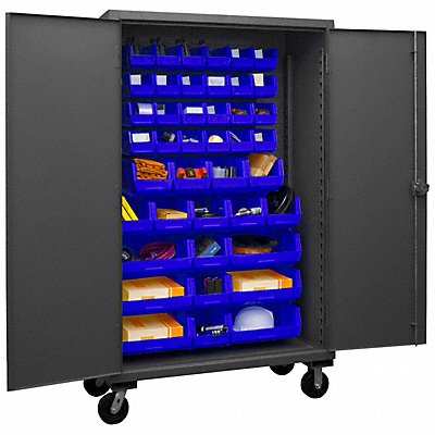 DURHAM MFG HDCM48425295 K4881 Bin Cabinet 80 x48 x24 Grey 42BlueBns