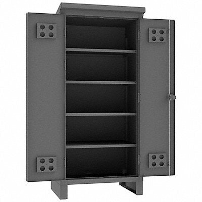 DURHAM MFG HDCO2436784S95 Storage Cabinet 78 x36 3/8 x24 Grey 4Shlv