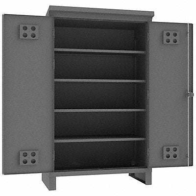 DURHAM MFG HDCO2448784S95 Storage Cabinet 78 x48 3/8 x24 Grey 4Shlv