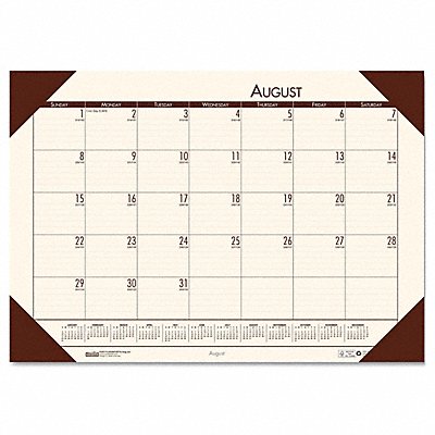 HOUSE OF DOOLITTLE HOD012541 Desk Pad Calendar 18-1/2x13 In Cream