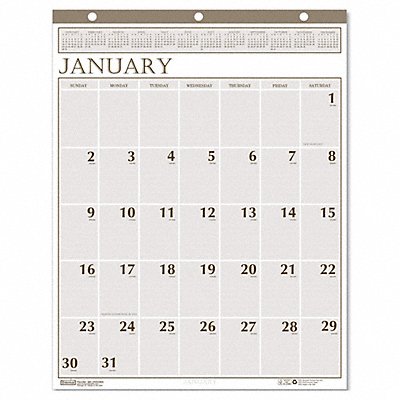 HOUSE OF DOOLITTLE HOD380 Monthly Wall Calendar Lg Print 20x26 In.