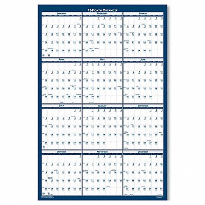 HOUSE OF DOOLITTLE HOD3960 Wall Calendar Reverse/Erase 18x24 In.