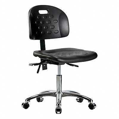 GRAINGER BRHPDHCHCRT0A0CCBLK Poly Chair Chrome Low Castors Black