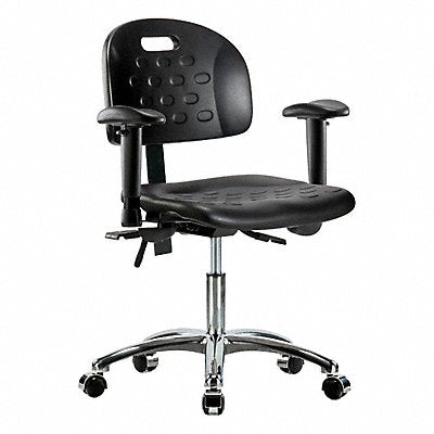 GRAINGER BRHPDHCHCRT0A1CCBLK Poly Chair Chrome Low AA Cast Black