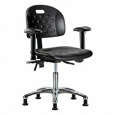 GRAINGER BRHPDHCHCRT1A1RGBLK Poly Chr Chrome Low Tilt AA Stat Blk