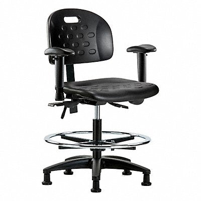GRAINGER BRHPMBCHRGT1A1CFRGBLK Poly Chair Med Tilt AA FR Stat Blk