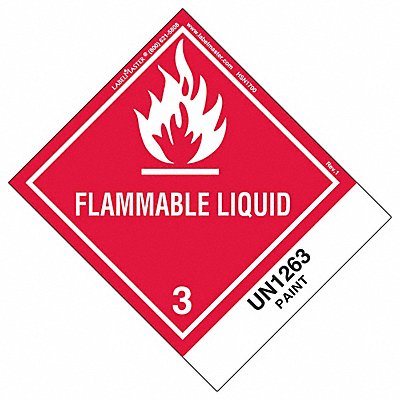 LABELMASTER HSN1700 Flammable Liquid Label 100mm 120mm PK500