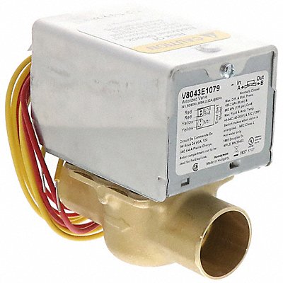 HONEYWELL HOME V8043E1079 Motorised Zone Valve NC Brass 1 in Sweat