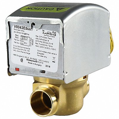 HONEYWELL HOME V8043E5061 Motorised Zone Valve NC Brass 3/4inSweat