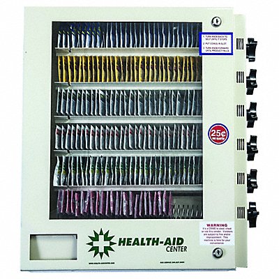 HEALTH AID 6 MACHINE HA675 Med Vending Machine 6 Slots 3 Quarters