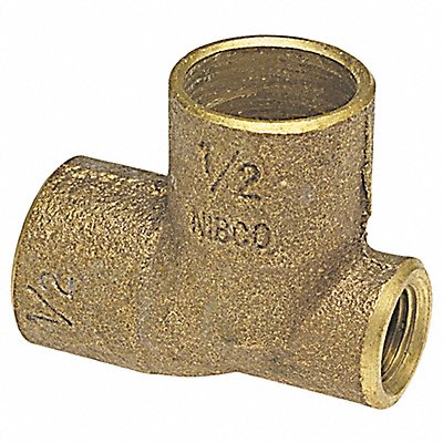 NIBCO 7051X18X1 Baseboard Tee Cast Bronze 1 CxFNPTxC