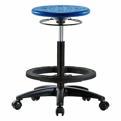 BLUE RIDGE ERGONOMICS IPHBSORGBFRCBLU Polyurethane Stool 300 lb Cap. Blue