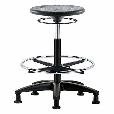 BLUE RIDGE ERGONOMICS IPHBSORGCFRGBLK Polyurethane Stool 300 lb Cap. Black