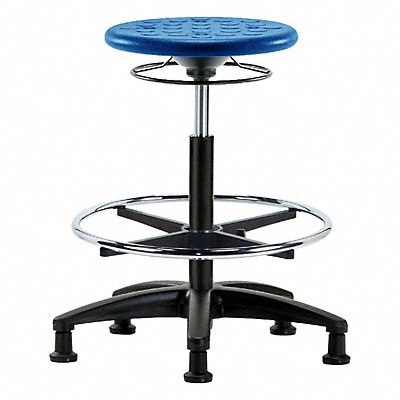 BLUE RIDGE ERGONOMICS IPHBSORGCFRGBLU Polyurethane Stool 300 lb Cap. Blue