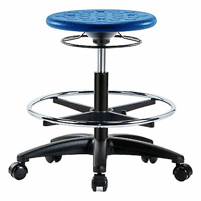 BLUE RIDGE ERGONOMICS IPMBSORGCFRCBLU Polyurethane Stool 300 lb Cap. Blue