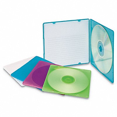 INNOVERA IVR81910 CD/DVD Slim Case Assorted Colors PK10