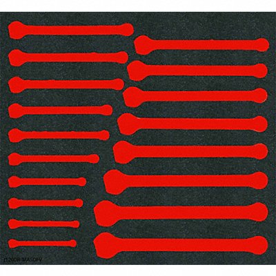 PROTO J1200RMASDFV Foam Inserts Black/Red 16 L 23 W