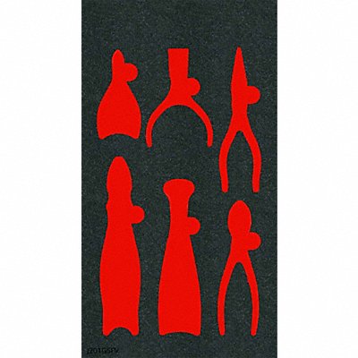 PROTO J201GSFV Foam Inserts Black/Red 16 L 11 W