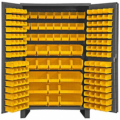 DURHAM MFG JC17195 K4893 Bin Cabinet 78 x48 x24 Grey 171YellowBns