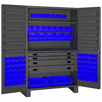 DURHAM MFG JCBDLP724RDR5295 K4940 Bin Cabinet Grey 78 x48 x24 72BlBns