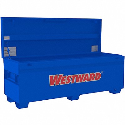 WESTWARD 817ZE3 Jobsite Box Padlockable Blue 14 ga