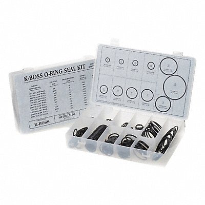 GRAINGER KBOSSV90 O-Ring Set Material Viton(R) Number of Pieces 250 Durometer 90A Color Black