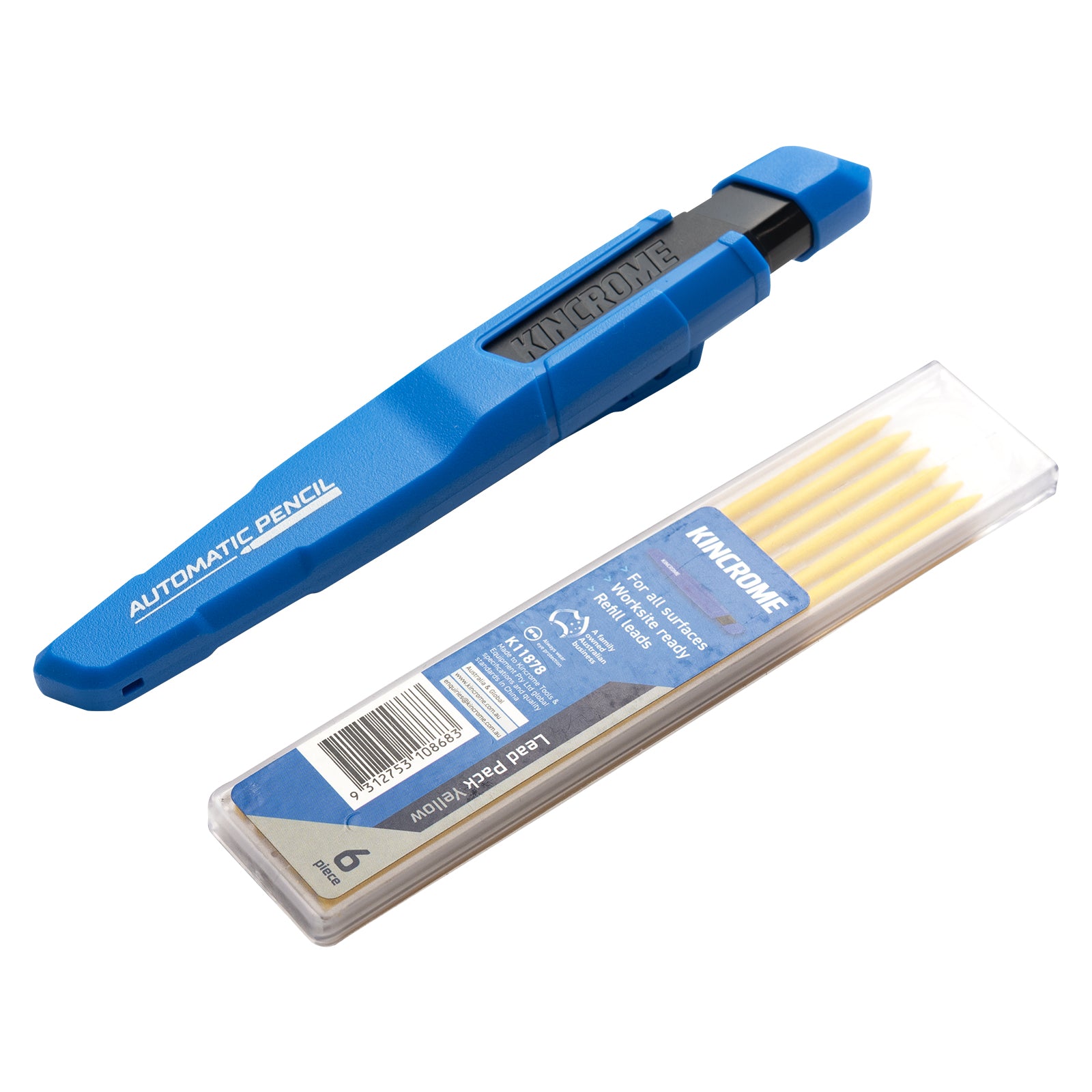 Kincrome K11872 Automatic Mechanical Pencil and Yellow Refill Pack - view 2