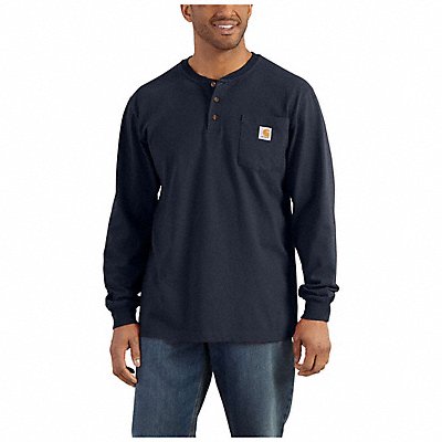 CARHARTT K128NVYSMLREG K7957 Lng Slv Henley Nvy 100 per. Ctn Jersey S