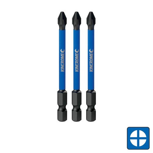 Kincrome K21243 Phillips #2 Impact Bit 75mm 3 Piece