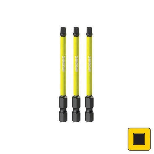 Kincrome K21283 Square #2 Impact Bit 75mm 3 Piece