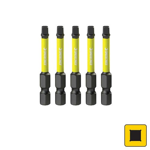Kincrome K21295 Square #3 Impact Bit 50mm 5 Piece