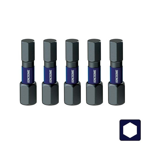 Kincrome K21338 Hex 5mm Impact Bit 25mm 5 Piece