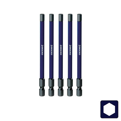 Kincrome K21355 Hex 5mm Impact Bit 100mm 5 Piece