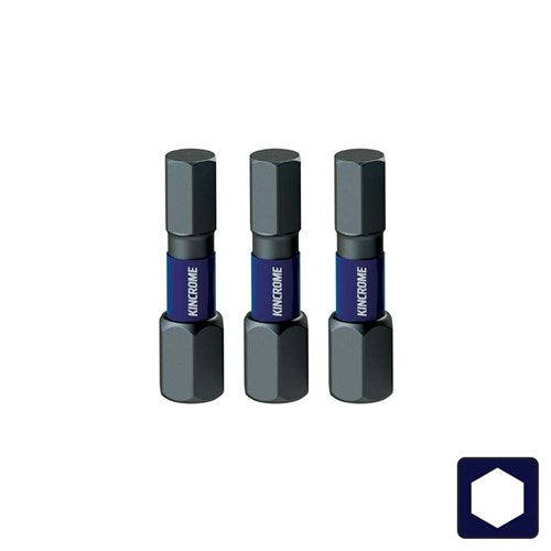 Kincrome K21359 Hex 6mm Impact Bit 25mm 3 Piece