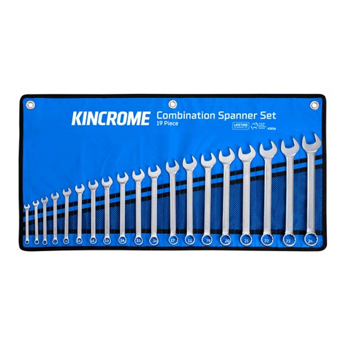 Kincrome K3036 Combination Spanner Set 19 Piece - Metric