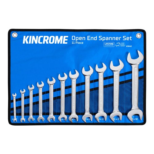 Kincrome K3040 Open End Spanner Set 11 Piece - Metric