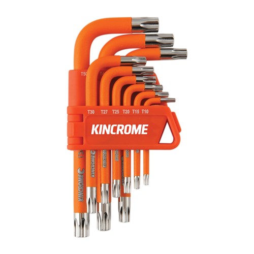 Kincrome K5145 Tamperproof TORX Key Set Short Series 9 Piece