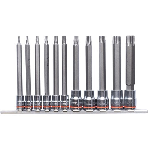 Kincrome K5226 Tamperproof TORX Socket Set Long Series 11 Piece 1/4 & 3/8 Drive