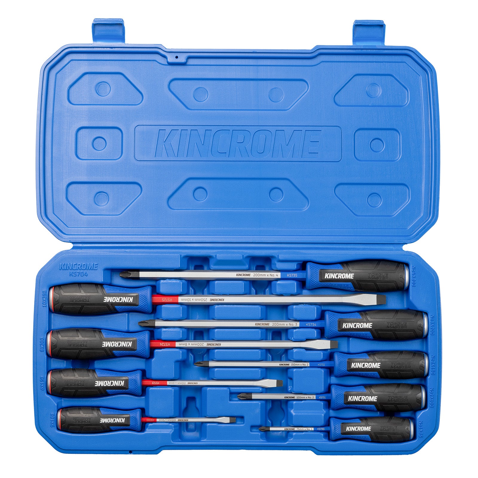 Kincrome K5704 9 Piece Thru Tang Screwdriver Set - view 2