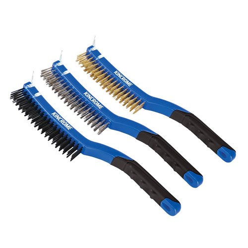 Kincrome K6370 Wire Brush Set Large 3 Piece
